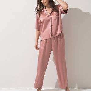 Soma Sensual Satin Notch Collar Pajama Set